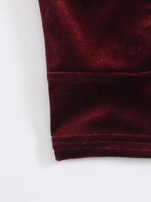 SHEIN EZwear Top de tirantes corto de terciopelo de cuello cruzado