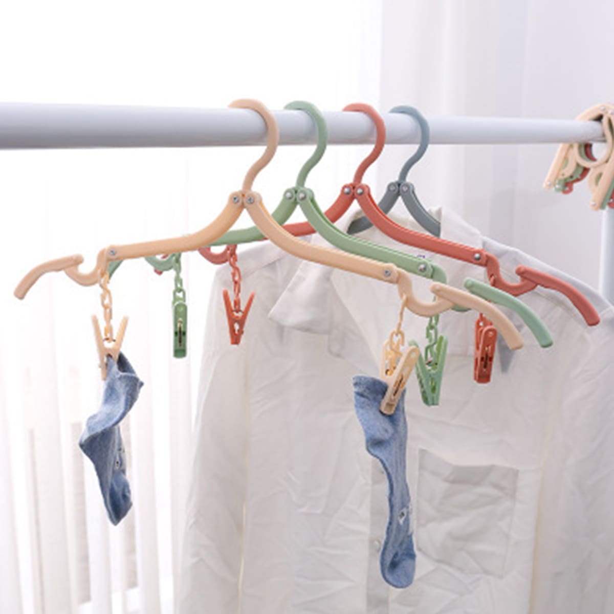 

1pc Random Collapsible Hanger, Multicolor