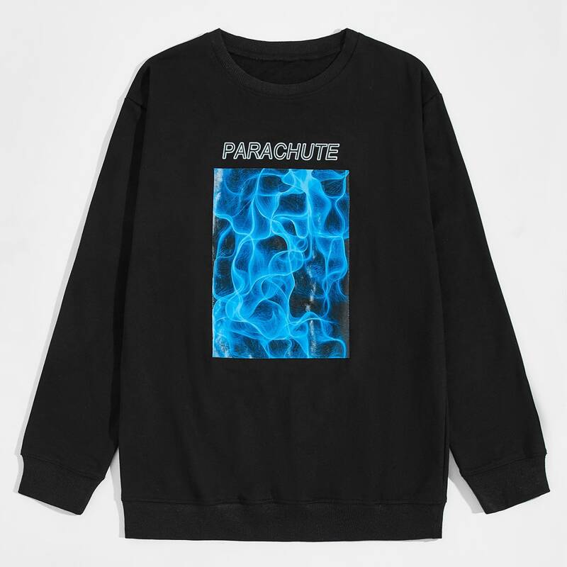 

Guys Letter Graphic Sweatshirt, Black