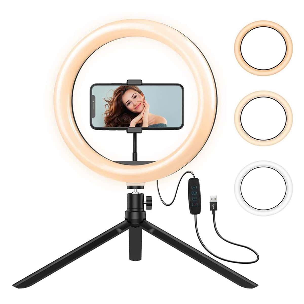 

1pc Selfie Fill Light Phone Tripod, White