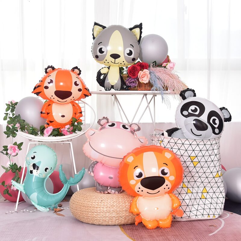 

6pcs Animal Shaped Balloon, Multicolor