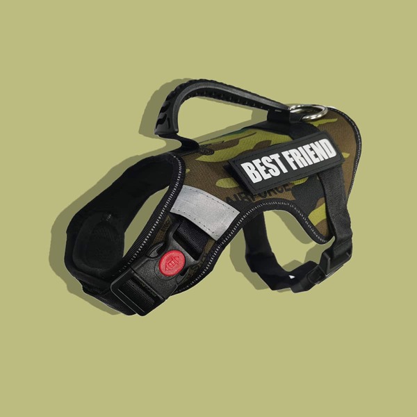 

1pc Dog Letter Graphic Reflective Harness, Multicolor