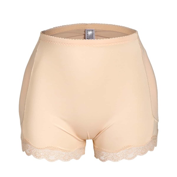 

Plus Lace Trim Shapewear Panty, Apricot