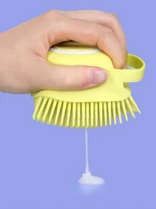 1pc Dog Grooming Bath Brush - Yellow - View 3