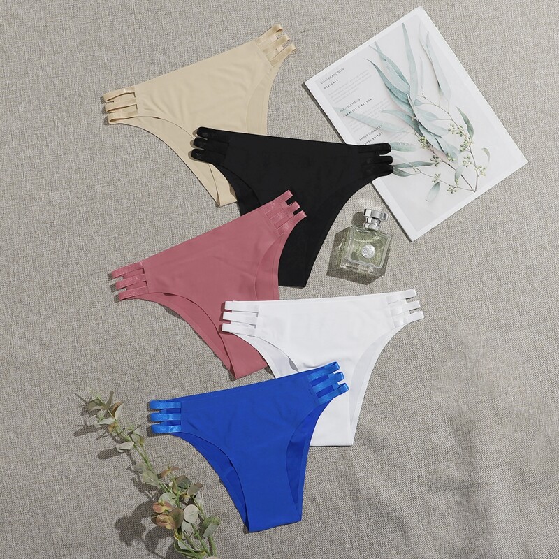 

5pack Cut-out Seamless Panty Set, Multicolor