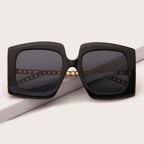 

Square Frame Sunglasses, Black