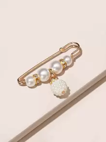 Trâm trang trí bằng ngọc trai giả - trắng - Xem 1