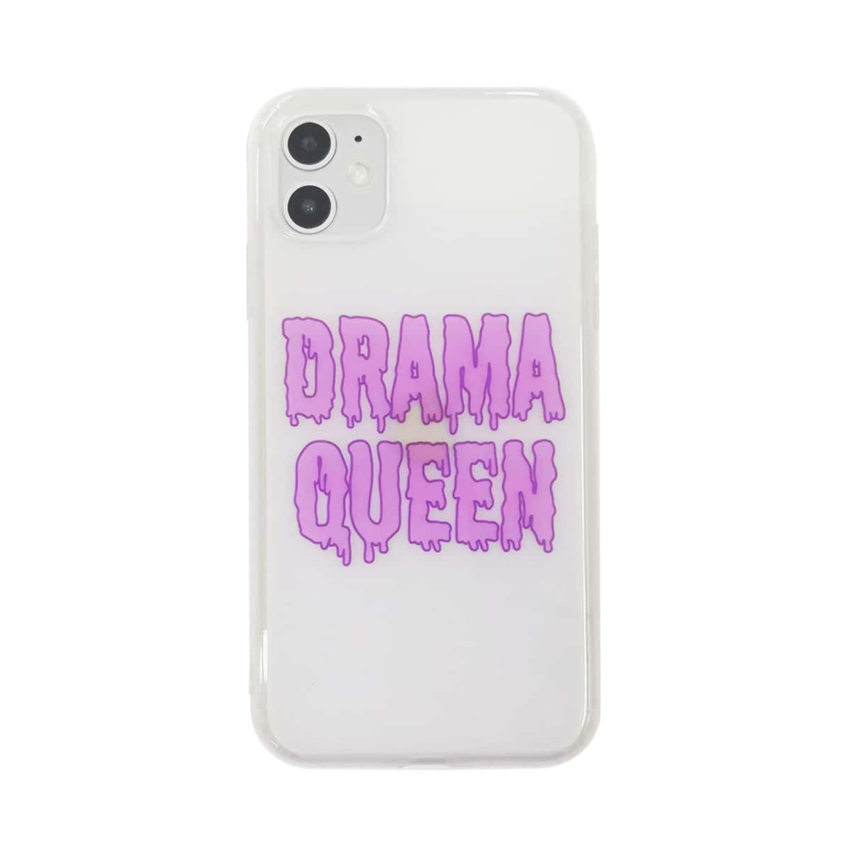 

1pc Letter Graphic iPhone Case, Clear