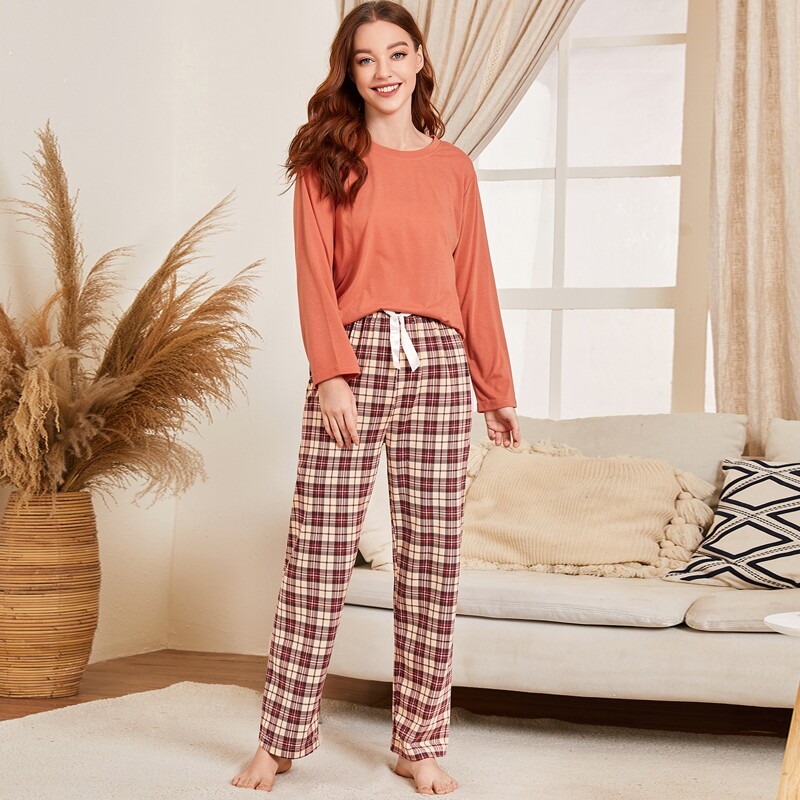 

Tartan Plaid PJ Set, Multicolor