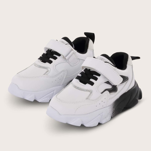

Toddler Boys Two Tone Velcro Strap Chunky Sneakers, White