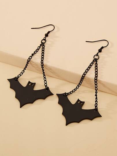 Серьги-подвески с декором летучей мыши Хэллоуина