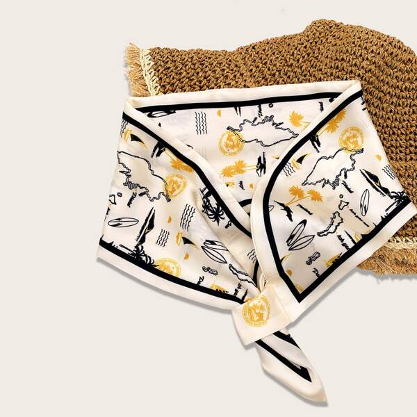 

Tree Pattern Scarf, Multicolor