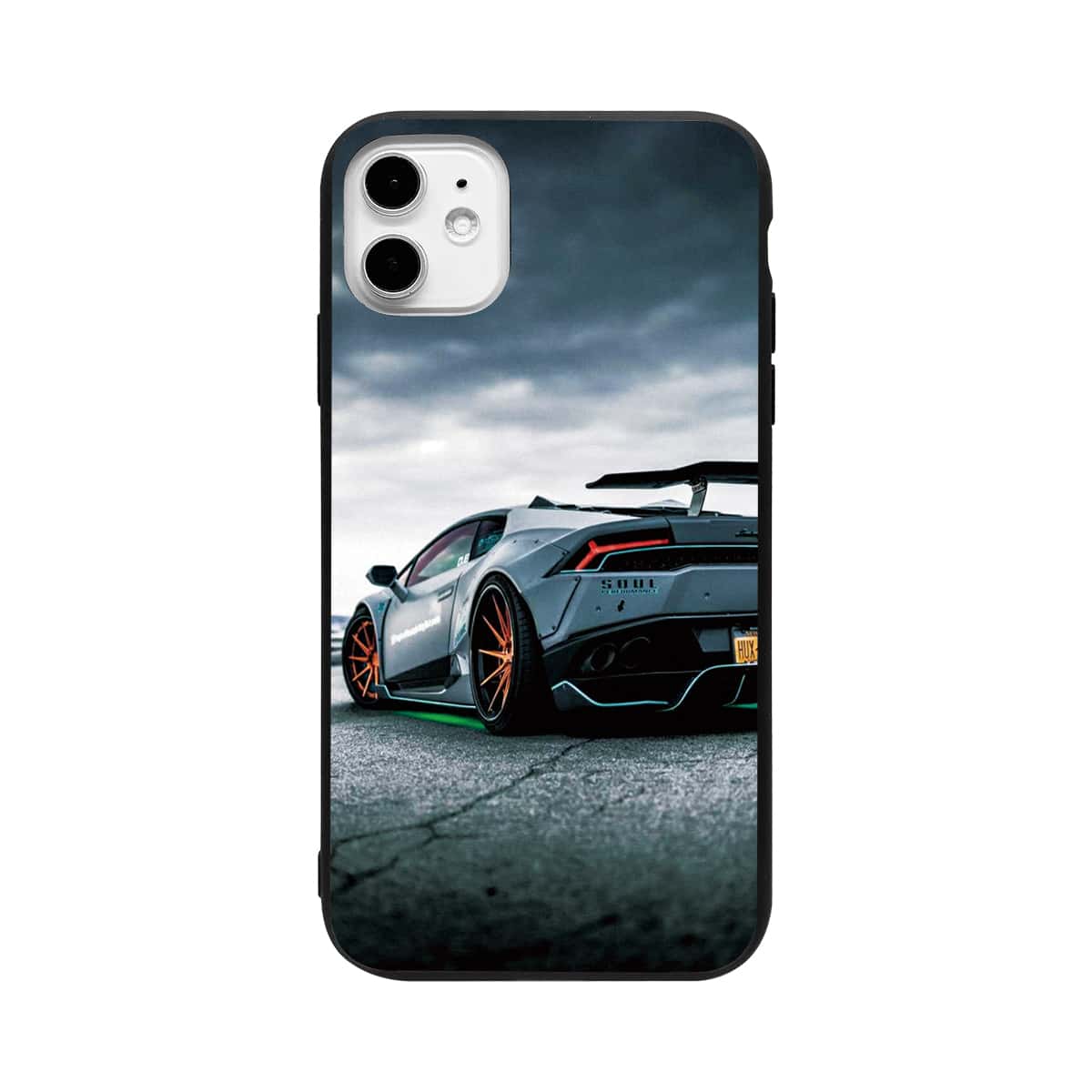 

1pc Car Pattern iPhone Case, Multicolor