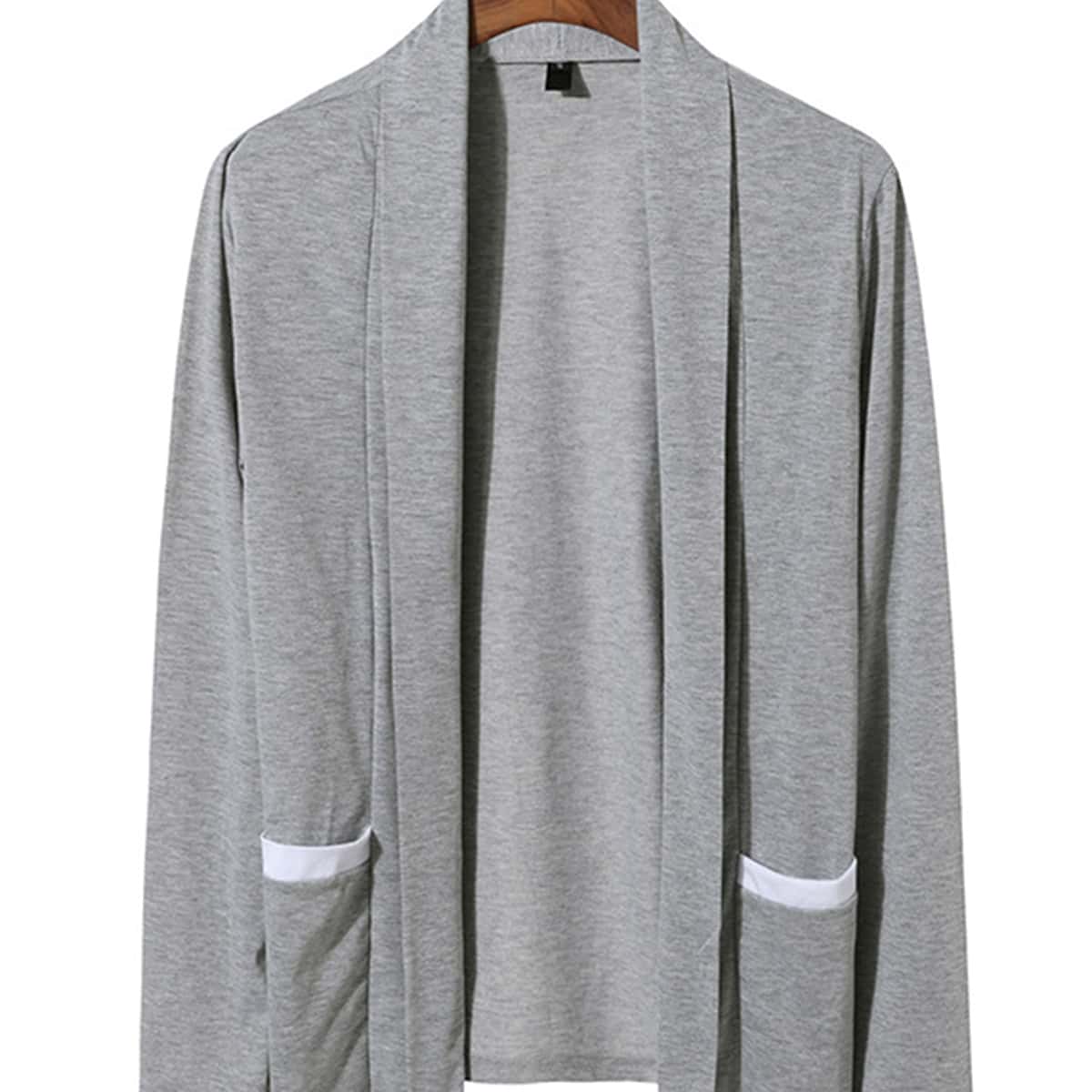 

Guys Open Front Dual Pocket Coat, Grey