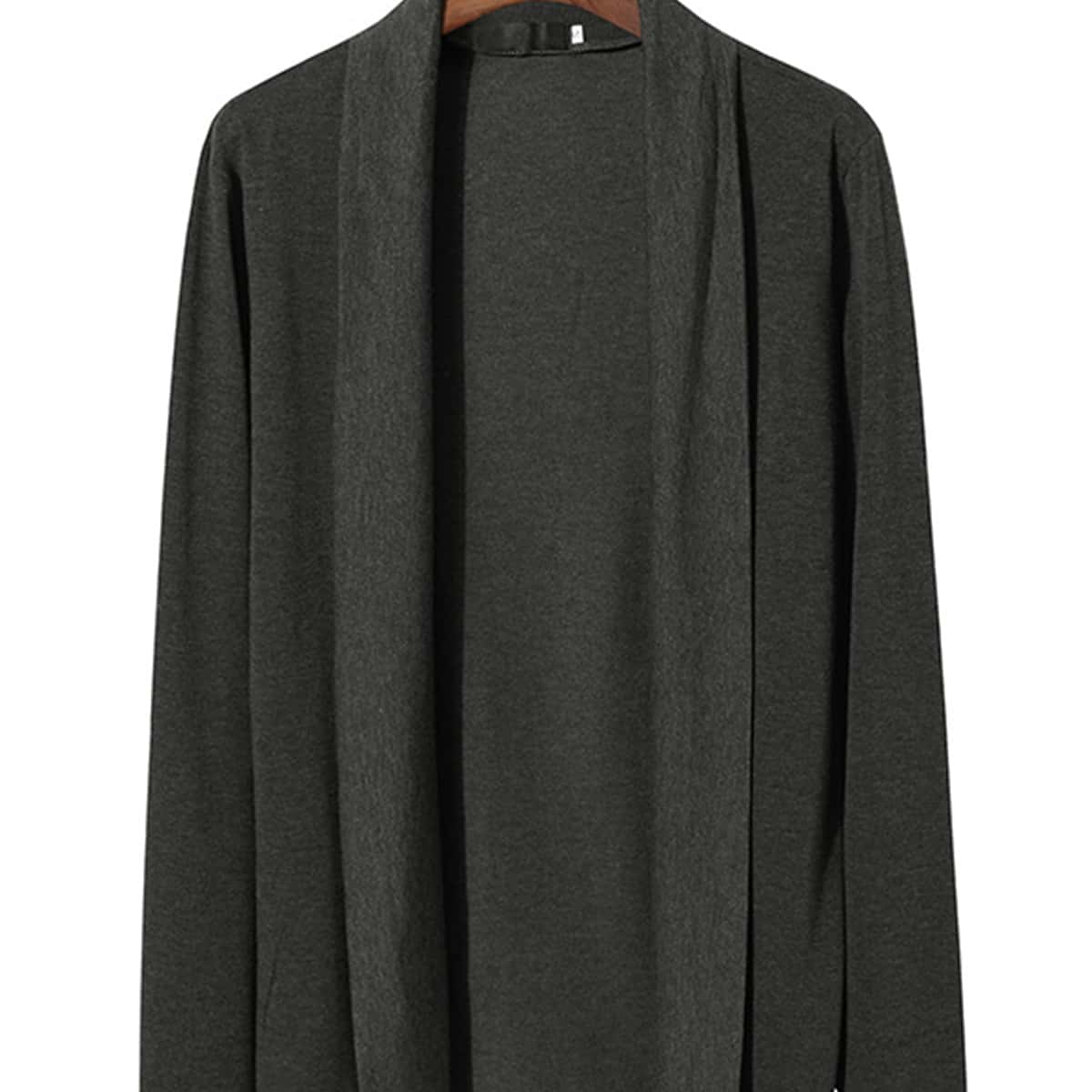 

Guys Open Front Solid Coat, Dark grey