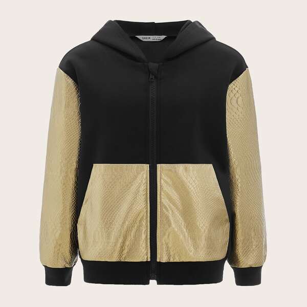 

Boys Zipper Front Colorblock Jacket, Multicolor