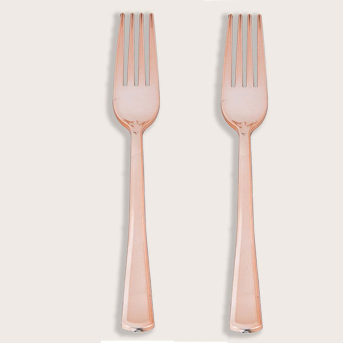 

25pcs Disposable Fork, Rose gold