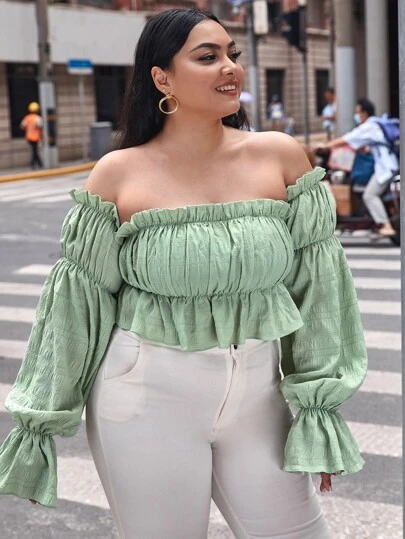 ruched peplum top