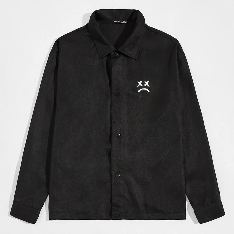 

Guys Cartoon Graphic Jacket, Black