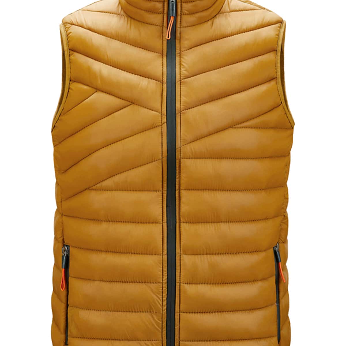 

Guys Zip Up Vest Jacket, Mustard yellow