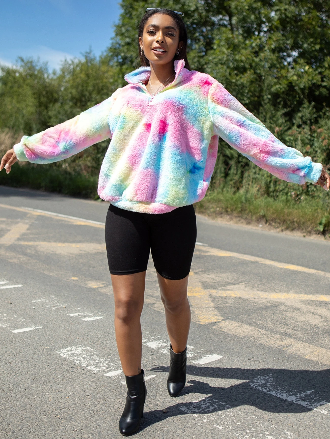 tie dye oversized sweatshirt