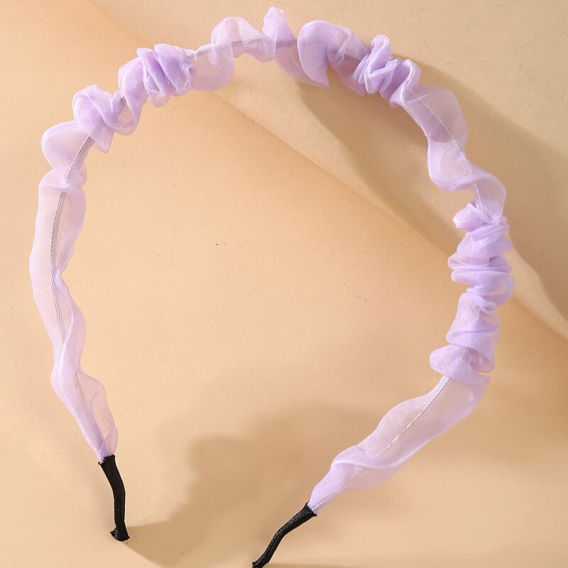 

Ruched Mesh Hair Hoop, Pastel lilac purple