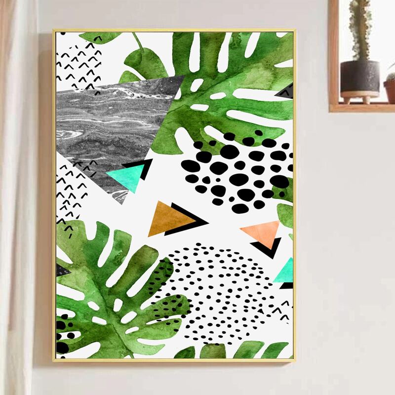 

Plant Print Wall Painting Without Frame, Multicolor
