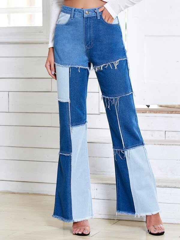 flare leg high waist jeans