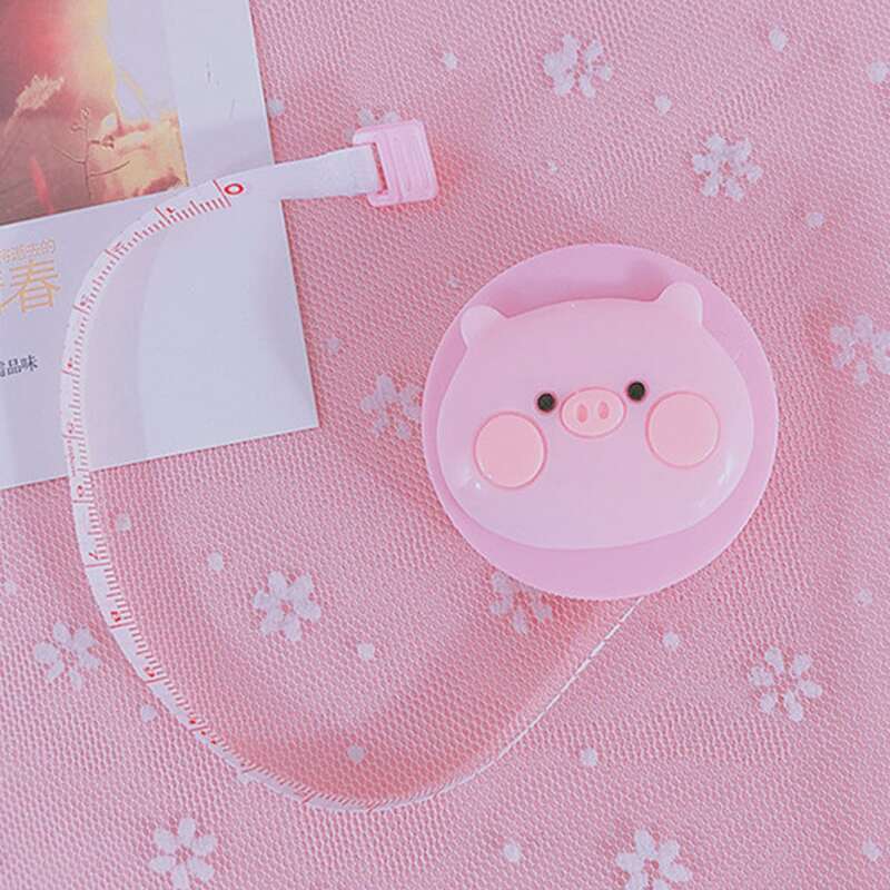 

Cartoon Pig Pattern Tape Measure, Pink