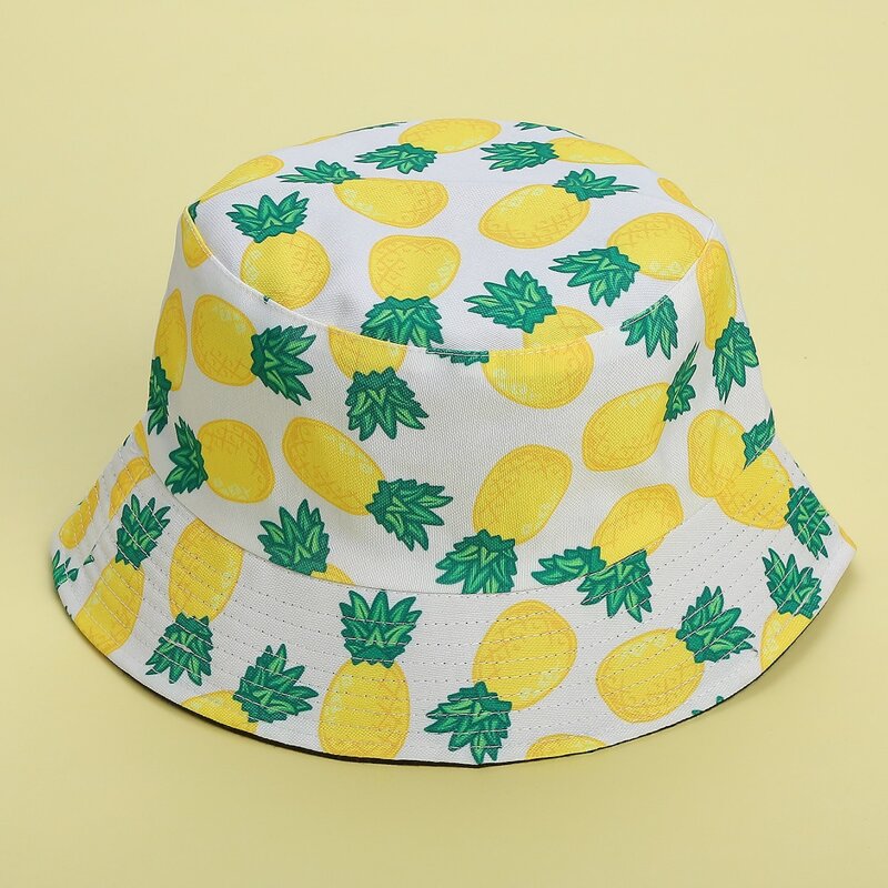 

Pineapple Print Bucket Hat, Multicolor