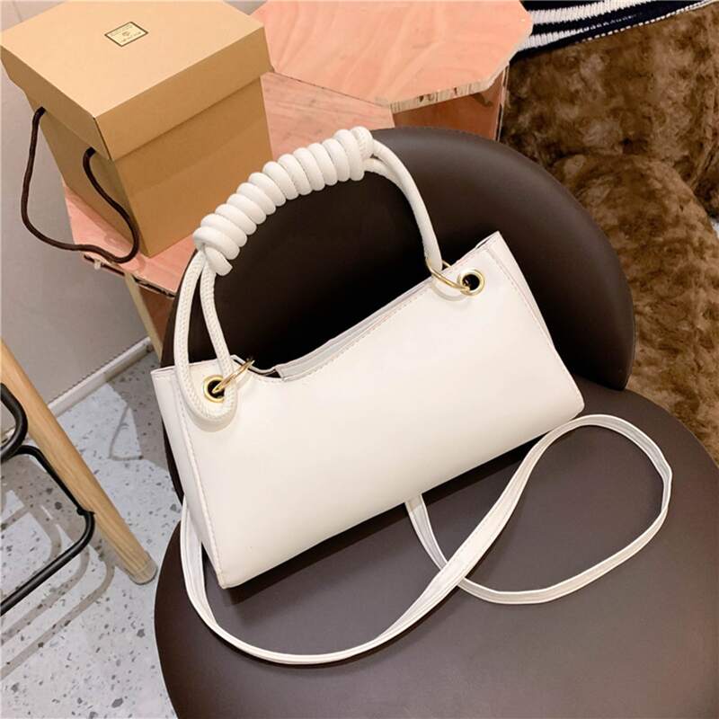 

Solid Baguette Bag, White