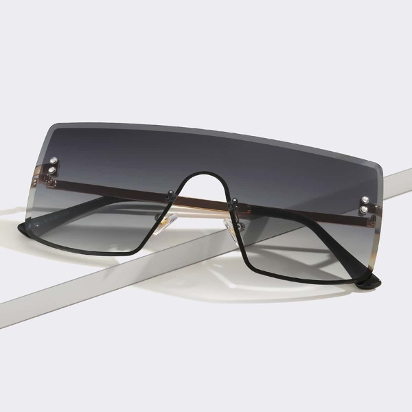 

Men Colorful Rimless Sunglasses, Grey