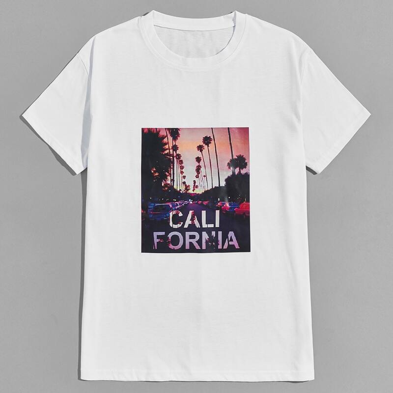 

Guys Letter Graphic Tee, White