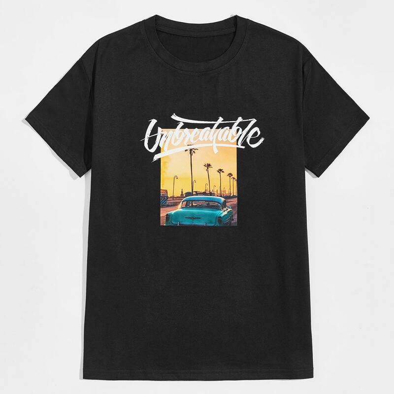 

Guys Letter Graphic Tee, Black