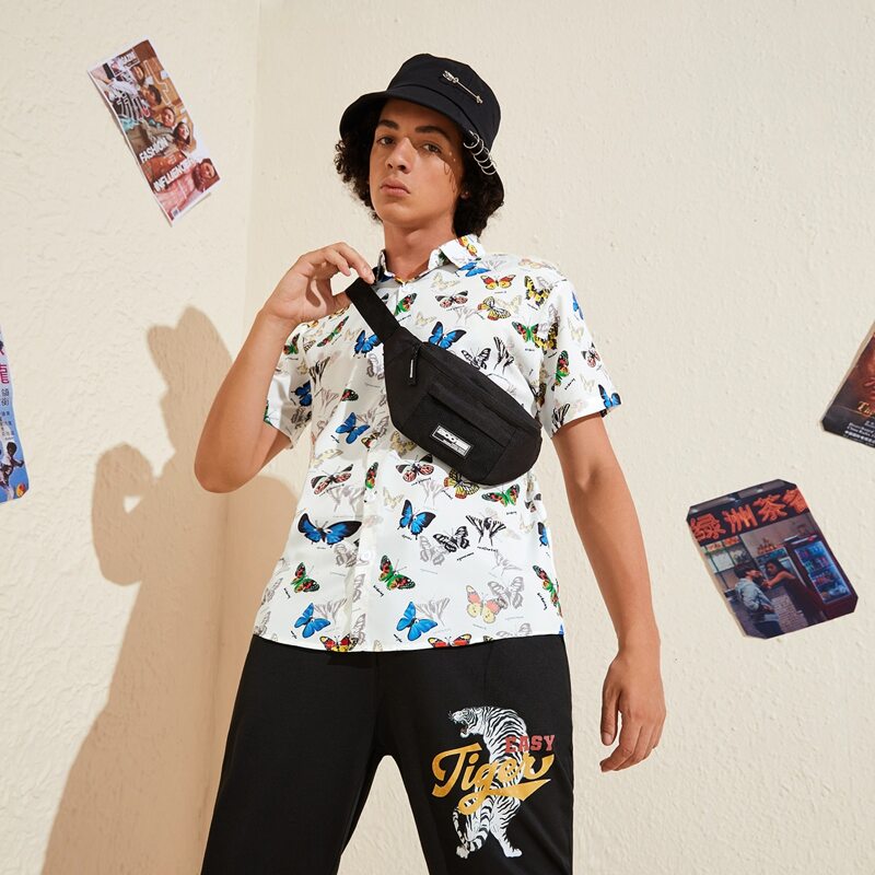

Guys Butterfly Shirt, White