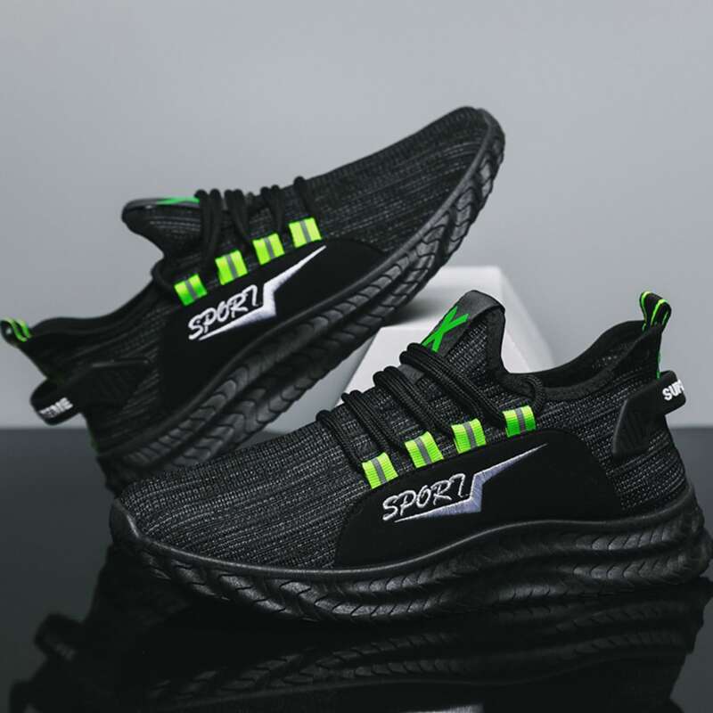 

Guys Lace-up Decor Wide Fit Sneakers, Black