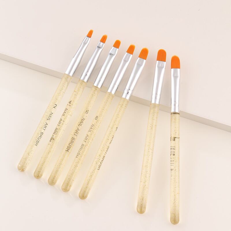 

7pcs Transparent Handle Nair Art Brush, Multicolor