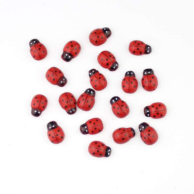 

100pcs Ladybug Design Decoration, Red