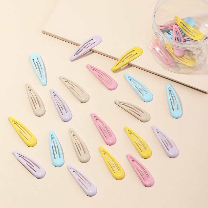 

30pcs Random Solid Hair Clip, Multicolor