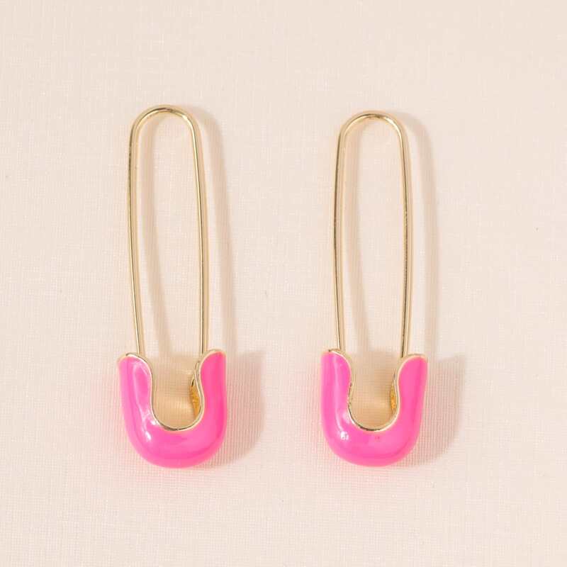 

Paper Clip Hoop Earrings, Gold