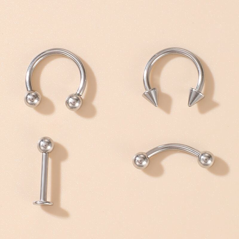 

4pcs Belly Ring, Silver