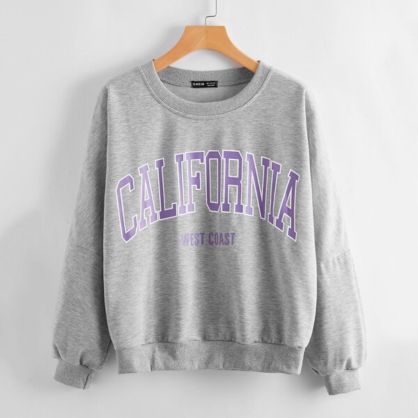 

Letter Graphic Heather Gray Pullover, Light grey