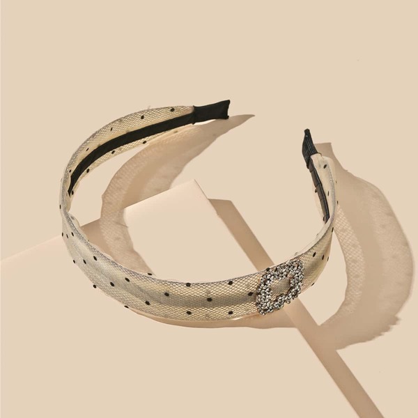 

Polka Dot Mesh Hair Hoop, Apricot