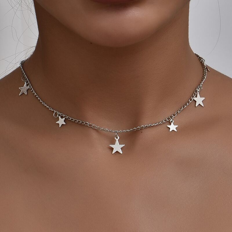 

Star Charm Necklace, Silver