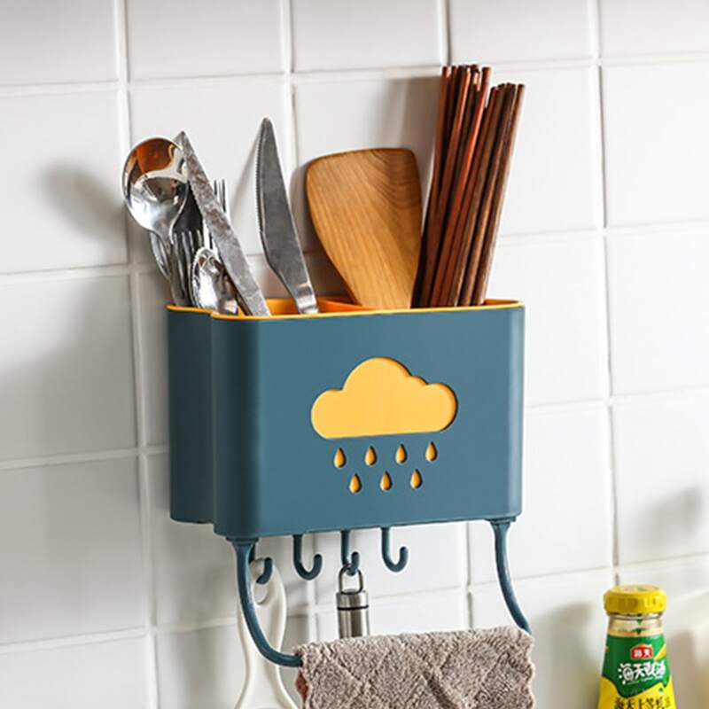 

1pc Multifunction Kitchenware Storage Rack, Blue