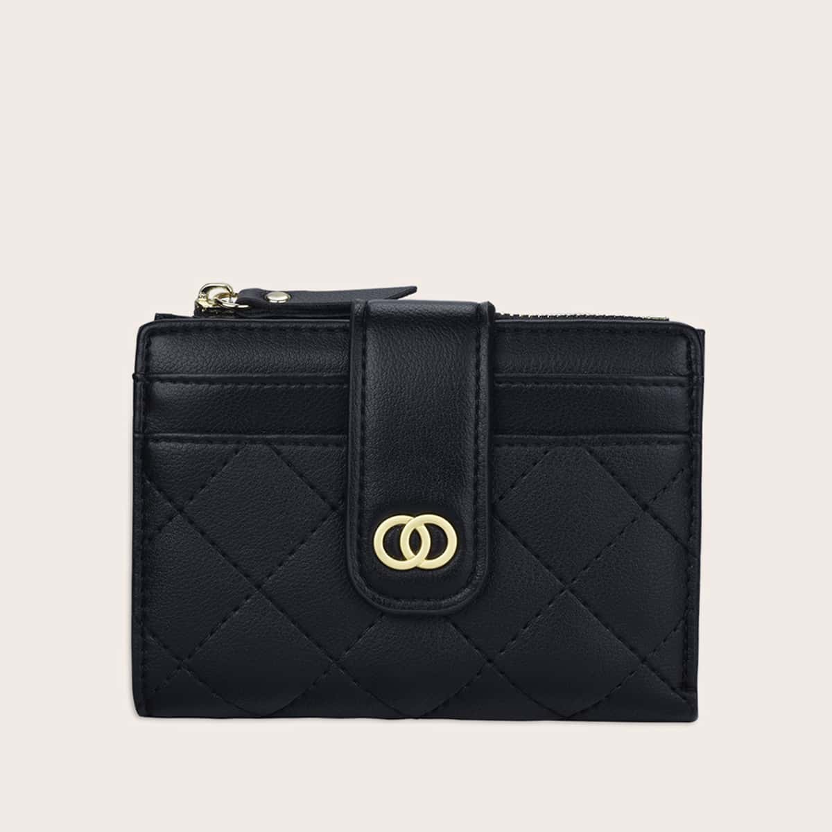 

Quilted Purse With Card Slot, Black