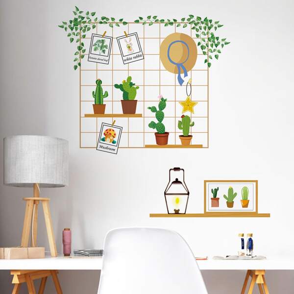 

Cactus Print Wall Sticker, Multicolor