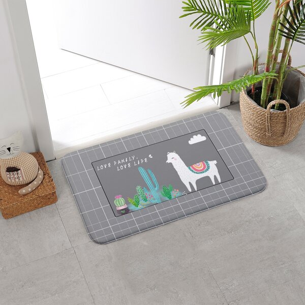 

Cartoon Graphic Floor Mat, Multicolor