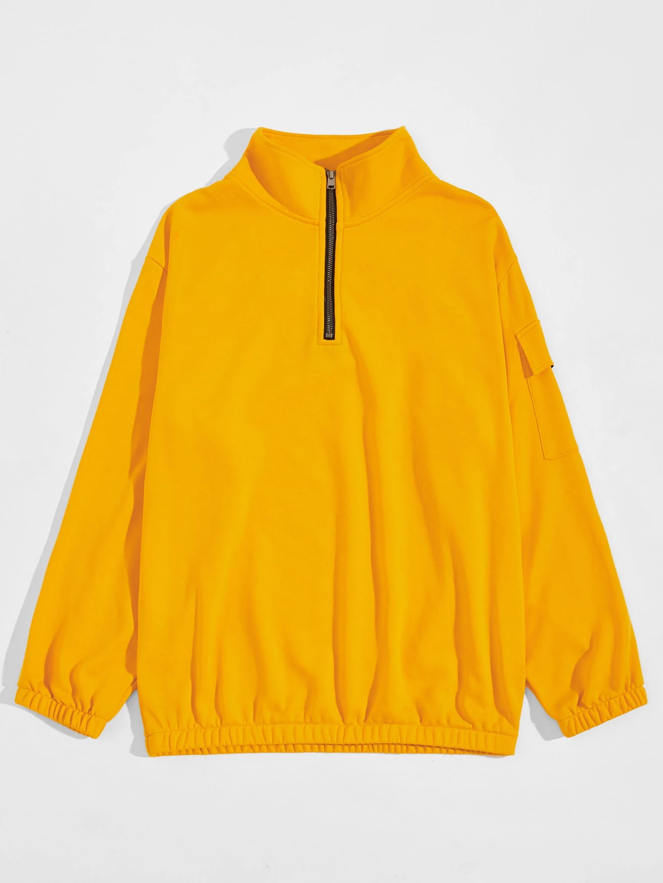 yellow half zip sweatshirt