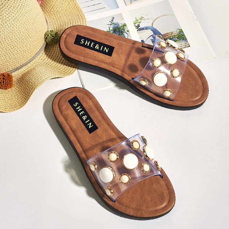 

Clear Wide Fit Slide Sandals